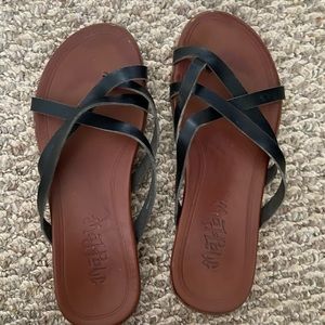 Black strappy sandals